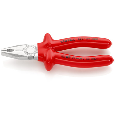 Produktbild von KNIPEX® - Kombizange 03 07 180 verchromt tauchisoliert 180mm