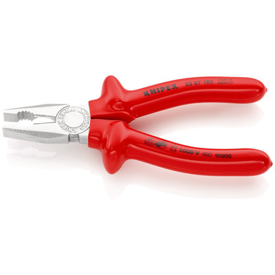 Produktbild von KNIPEX® - Kombizange 03 07 180 verchromt tauchisoliert 180mm