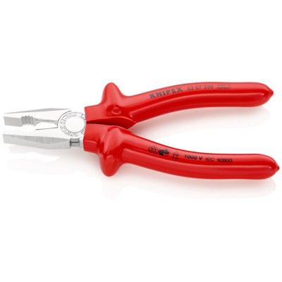 Produktbild von KNIPEX® - Kombizange 03 07 200 verchromt tauchisoliert 200mm