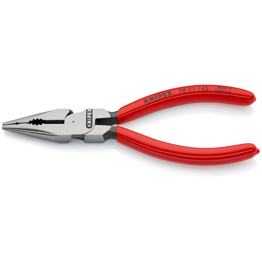 KNIPEX® Spitz-Kombizange 08 21 145 SB poliert kunststoffüberzogen 145mm Produktbild img1 L