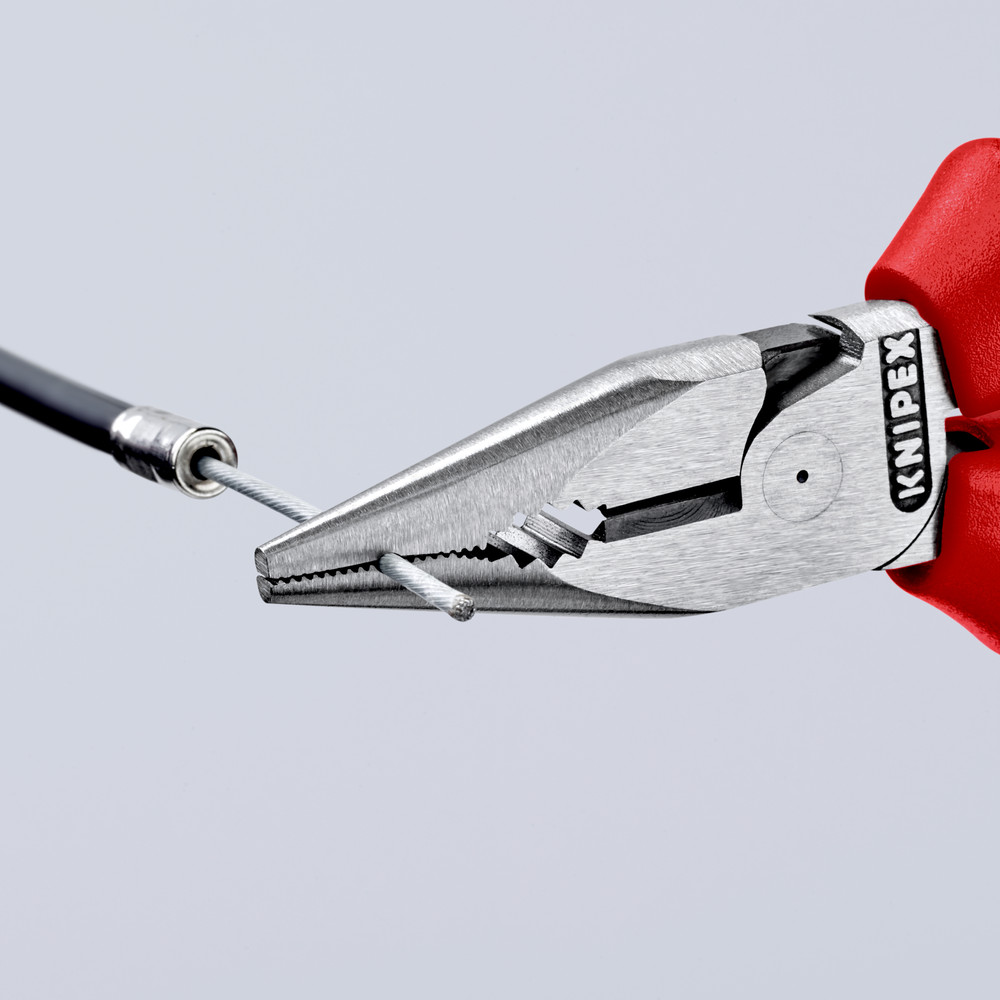 KNIPEX® Spitz-Kombizange 08 22 145 T poliert Mehrkomponenten mit Öse 145mm Produktbild img4 L
