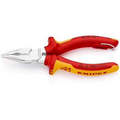 Produktbild von KNIPEX® - Spitz-Kombizange 08 26 145 T verchromt Mehrkomp. mit Öse VDE 145mm