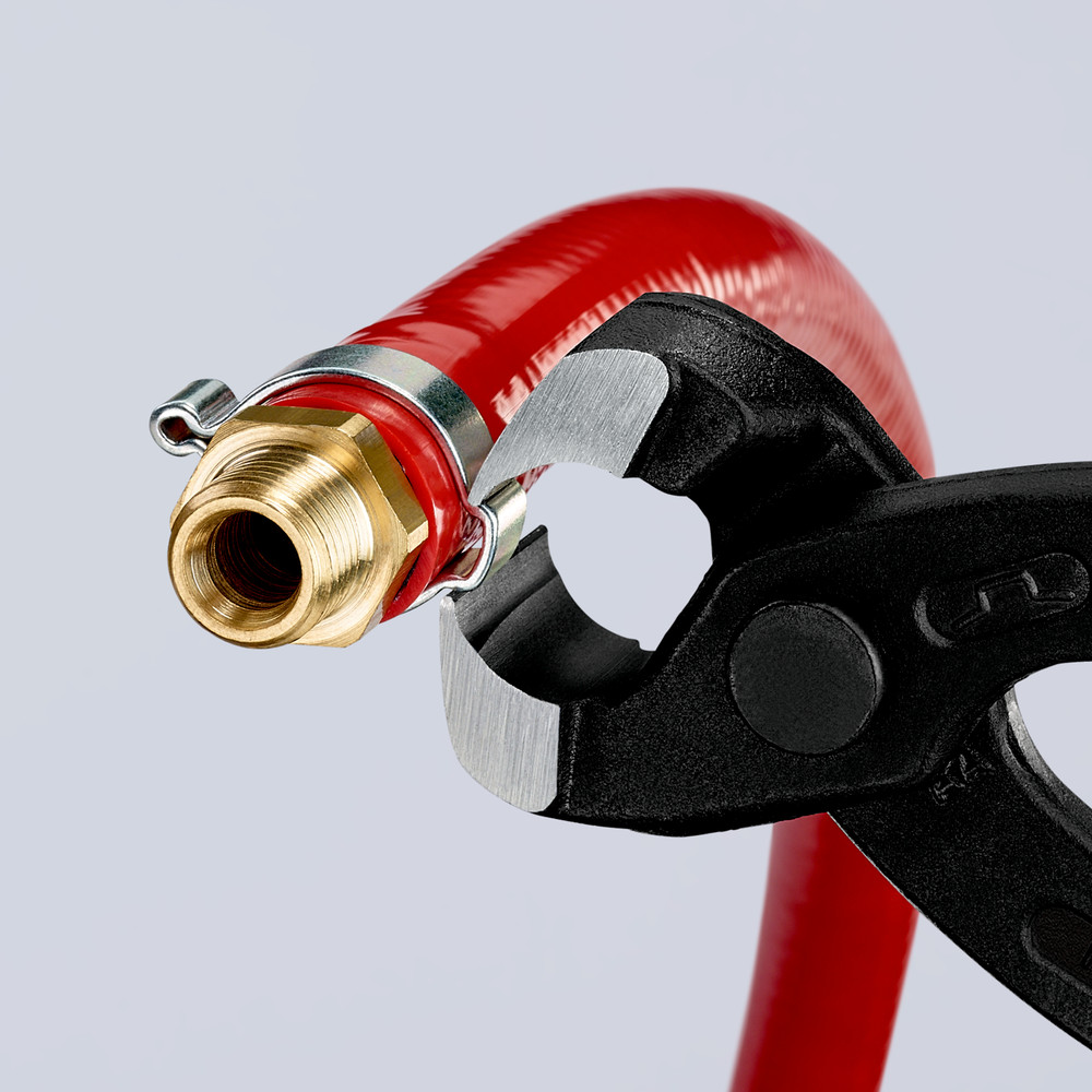 KNIPEX Ohrenklemmenzange 10 98 I220 poliert kunststoffüberzogen 220mm Produktbild img10 L