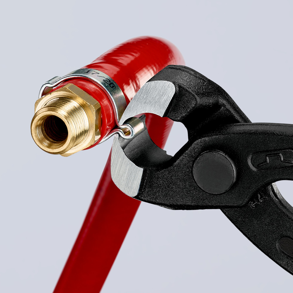 KNIPEX Ohrenklemmenzange 10 98 I220 poliert kunststoffüberzogen 220mm Produktbild img11 L