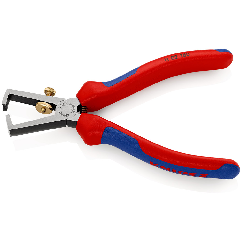KNIPEX® Abisolierzange 11 02 160 poliert Mehrkomponenten Ø5mm 10mm² 160mm Produktbild img2 L