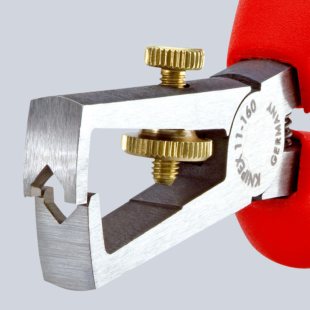 KNIPEX® Abisolierzange 11 02 160 poliert Mehrkomponenten Ø5mm 10mm² 160mm Produktbild img4 L