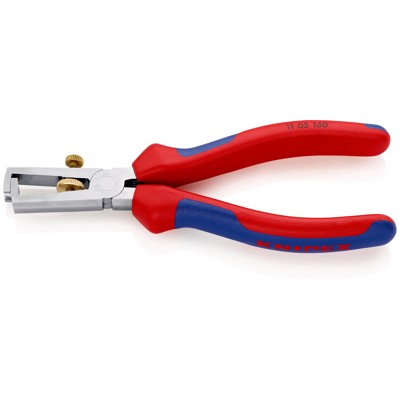 Produktbild von KNIPEX® - Abisolierzange 11 05 160 verchromt Mehrkomponenten Ø5mm 10mm² 160mm