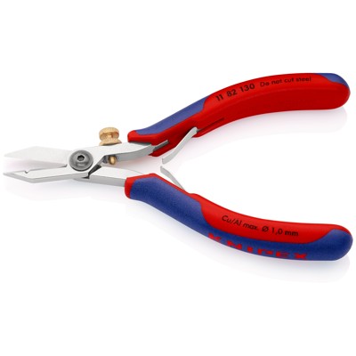 Produktbild von KNIPEX® - Elektronik-Abisolierschere 11 82 130 poliert Mehrkomp. 0,75mm² 140mm