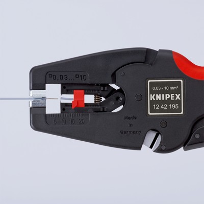 Produktbild von KNIPEX® - Abisolierzange MultiStrip® 10 12 42 195 selbsteinst. 0,03-10mm² 195mm