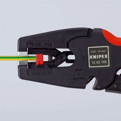 Produktbild von KNIPEX® - Abisolierzange MultiStrip® 10 12 42 195 selbsteinst. 0,03-10mm² 195mm