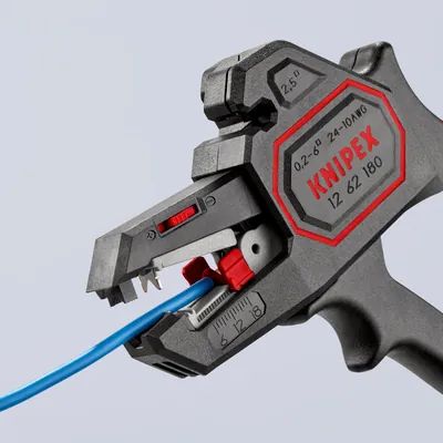 Produktbild von KNIPEX® - Abisolierzange 12 62 180 selbsteinstellend 0,2-6mm² AWG 24-10 180mm