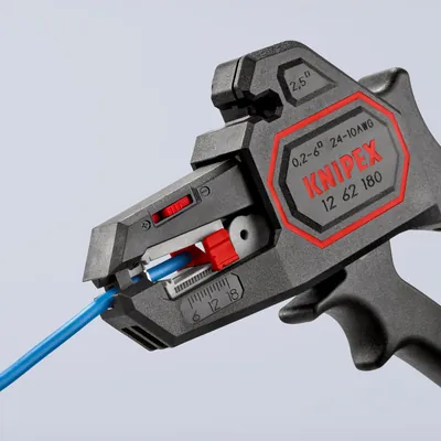 Produktbild von KNIPEX® - Abisolierzange 12 62 180 selbsteinstellend 0,2-6mm² AWG 24-10 180mm