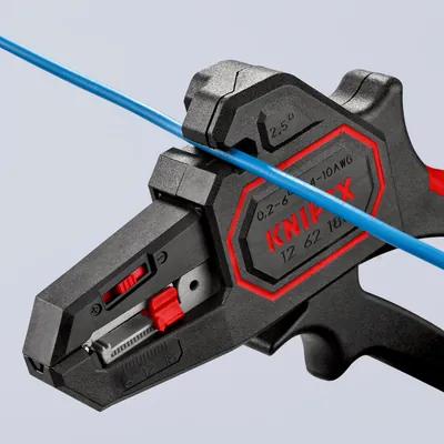 Produktbild von KNIPEX® - Abisolierzange 12 62 180 selbsteinstellend 0,2-6mm² AWG 24-10 180mm