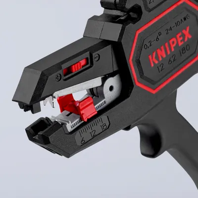 Produktbild von KNIPEX® - Abisolierzange 12 62 180 selbsteinstellend 0,2-6mm² AWG 24-10 180mm