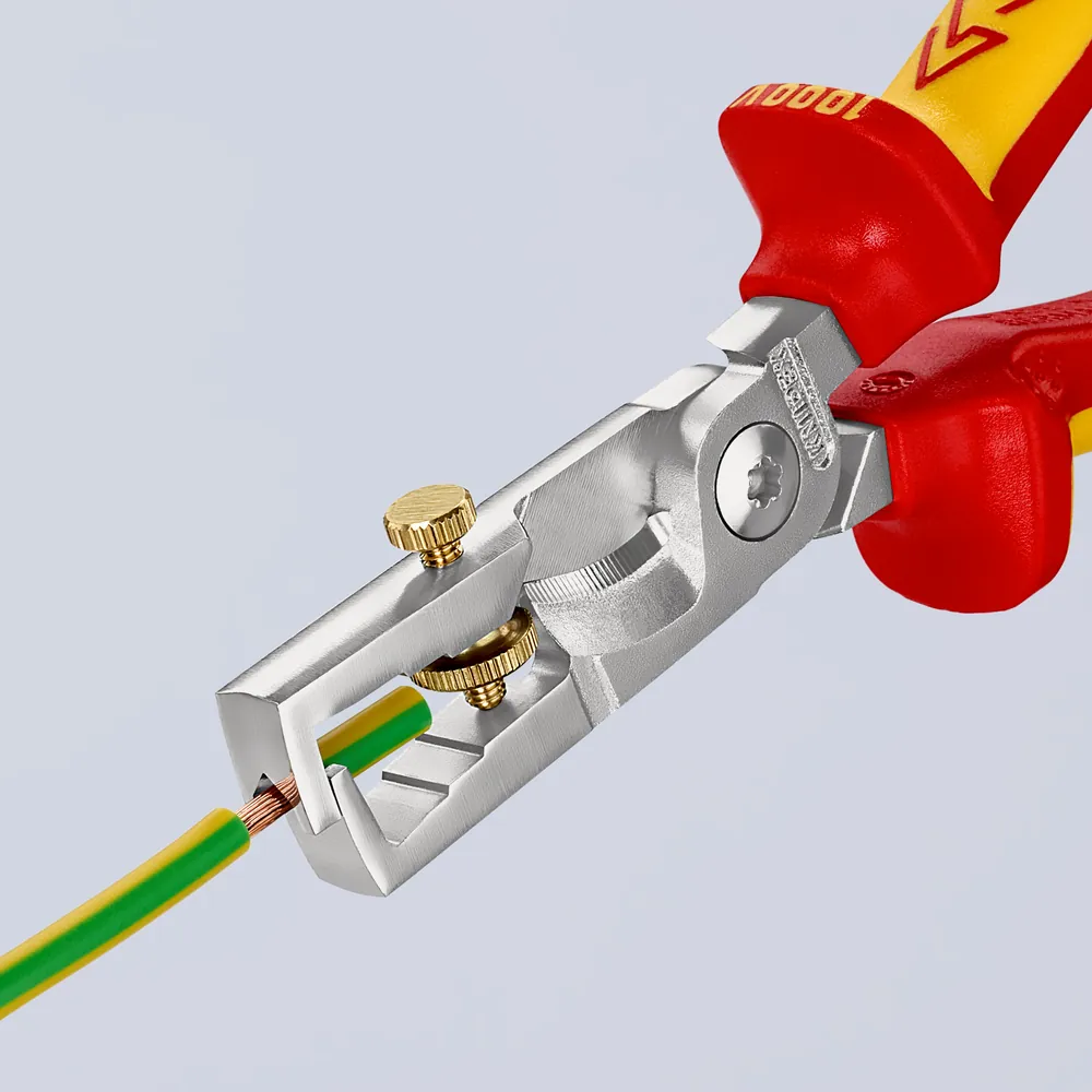 KNIPEX Abisolierzange StriX® 13 66 180 poliert Mehrkomp. VDE Ø5mm 10mm² 180mm Produktbild img4 L