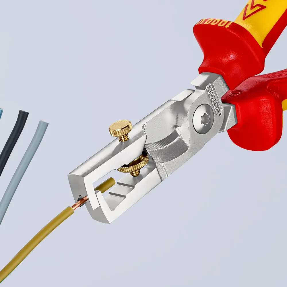 KNIPEX Abisolierzange StriX® 13 66 180 poliert Mehrkomp. VDE Ø5mm 10mm² 180mm Produktbild img5 L