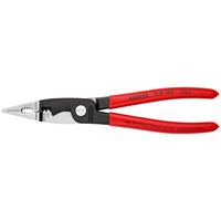 KNIPEX Elektro-Installationszange mit Kunststoff überzogen schwarz atramentiert Produktbild