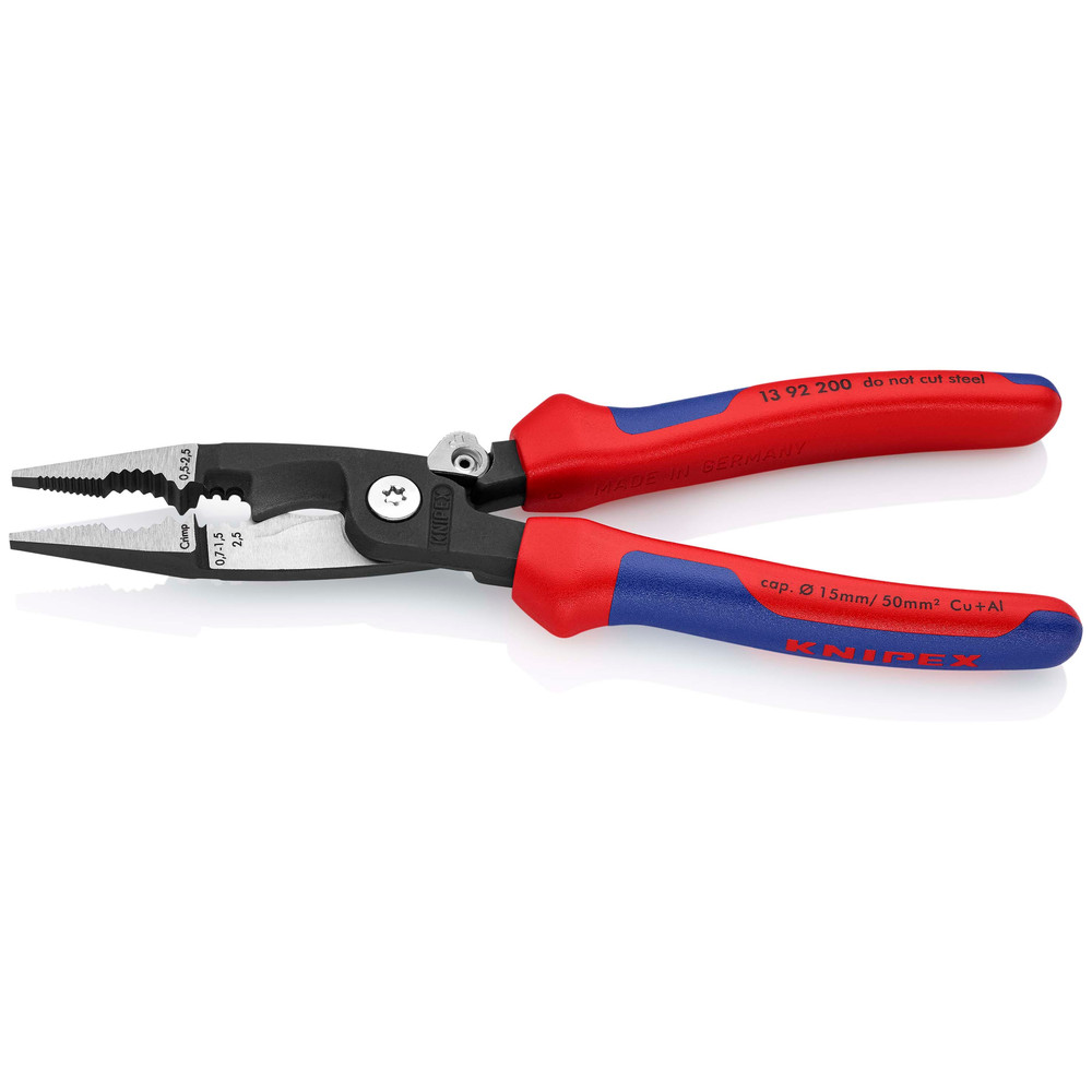 KNIPEX Elektro-Installationszange 13 92 200 poliert Mehrkomponenten 200mm Produktbild img2 L
