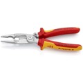 Produktbild von KNIPEX® - Elektro-Installationszange 13 96 200 verchromt Mehrkomp. VDE 200mm