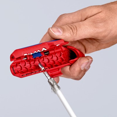 Produktbild von KNIPEX® - Abmantelungsw. ErgoStrip® 16 95 01 SB 0,2-4mm² Ø4,8-7,5mm Ø8-13mm