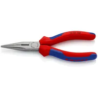KNIPEX Flachrundzange mit Schneide (Radiozange) mit Mehrkomponenten-Hüllen schwarz atramentiert Produktbild