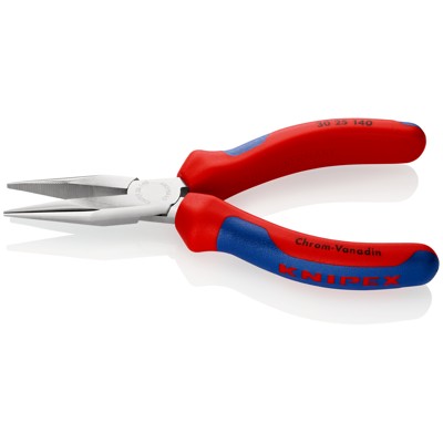 Produktbild von KNIPEX® - Langbeckzange 30 25 140 flachrund, spitz zulauf. verchr. MK 140mm