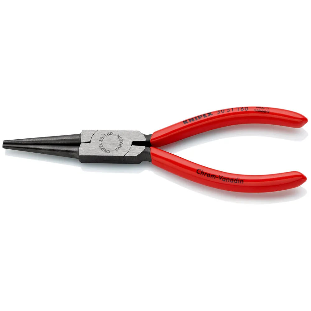 KNIPEX Langbeckzange 30 31 160 SB rund, spitz zulaufend poliert kstüberz. 160mm Produktbild img1 L