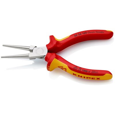 Produktbild von KNIPEX® - Langbeckzange 30 36 160 rund, spitz zulaufend verchromt MK VDE 160mm