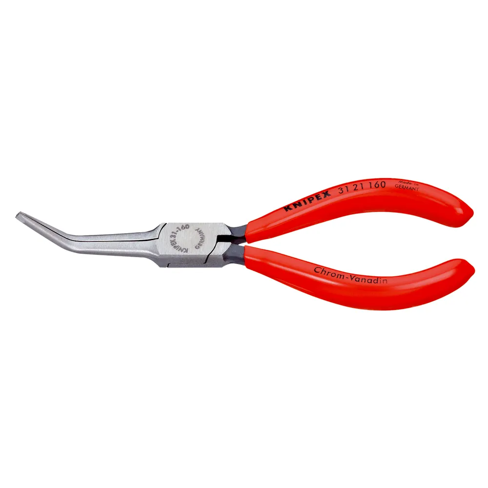 KNIPEX Greifzange 31 21 160 SB flach abgewinkelt45° poliert kunststoffüberz. 160mm Produktbild img1 L