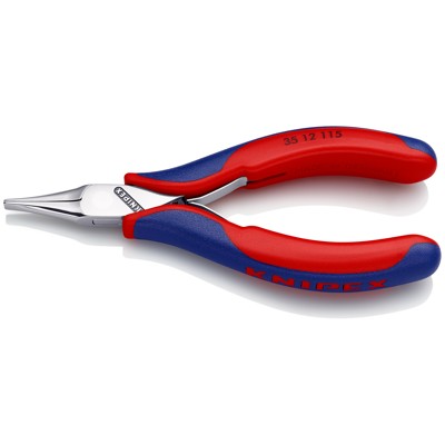 Produktbild von KNIPEX® - Elektronik-Greifzange 35 12 115 flach spiegelpoliert Mehrkomp. 115mm