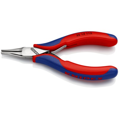 Produktbild von KNIPEX® - Elektronik-Greifzange 35 12 115 flach spiegelpoliert Mehrkomp. 115mm