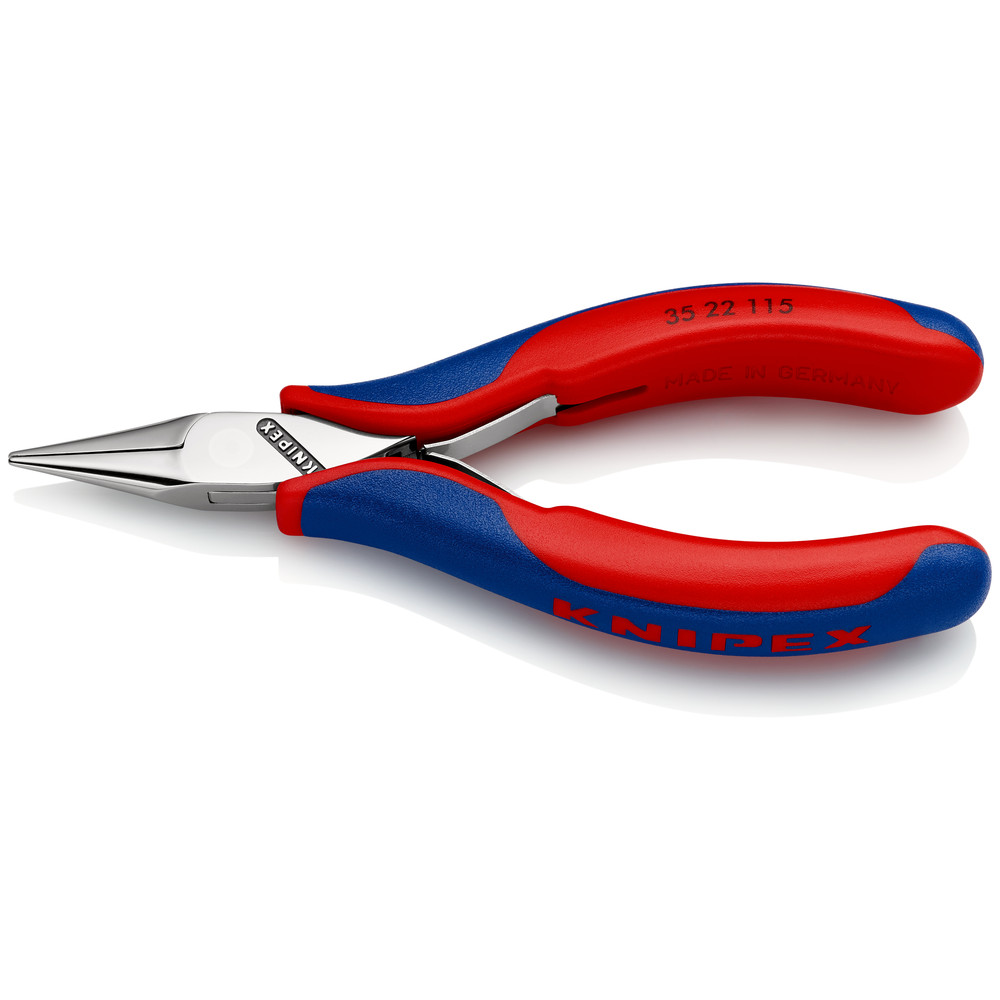 KNIPEX® Elektronik-Greifzange 35 22 115 SB flachr., sp. zul. spiegelp. MK 115mm Produktbild img1 L