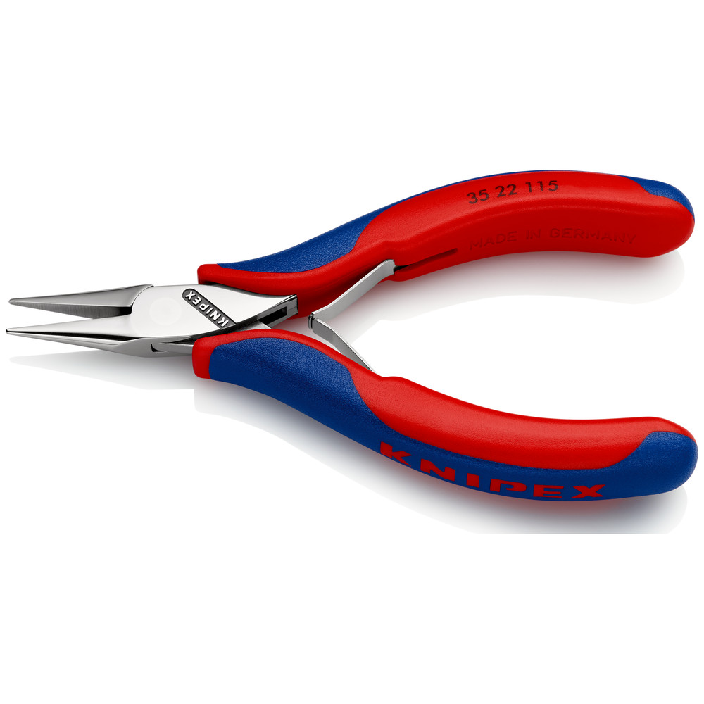 KNIPEX® Elektronik-Greifzange 35 22 115 SB flachr., sp. zul. spiegelp. MK 115mm Produktbild img2 L