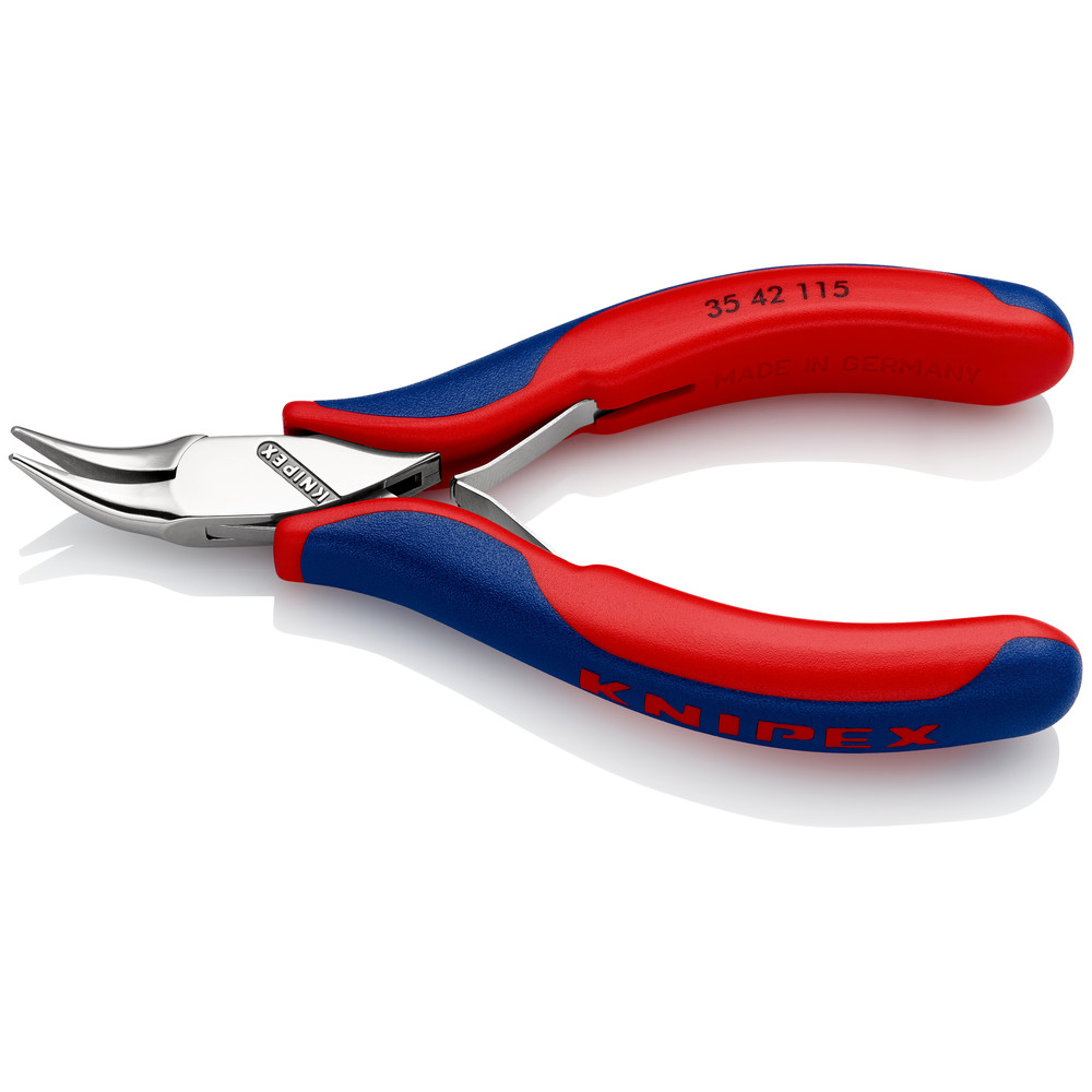KNIPEX® Elektronik-Greifz. 35 42 115 SB flachr.,sp.zul. abgewinkelt45° sp. MK 115mm Produktbild img2 L