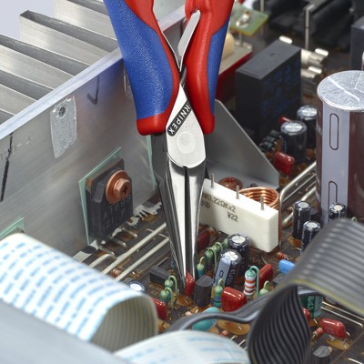 Produktbild von KNIPEX® - Elektronik-Greifzangen, mit durchgestecktem Gelenk mit Mehrkomponente