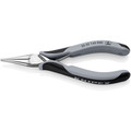 KNIPEX Elektronik-Greifzangen ESD, mit durchgestecktem Gelenk spiegelpoliert, mit Mehrkomponenten-Hüllen 145 mm 3552145ESD Produktbild