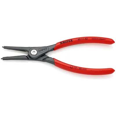 Produktbild von KNIPEX® - Außen-Sicherungsringzange 49 11 A2 SB gerade kunststoffüberz. 19-60mm