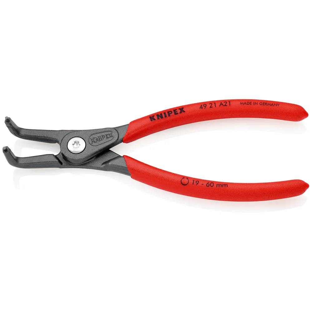 KNIPEX Präzisions-Sicherungsringzange für Außenringe auf Wellen mit rutschhemmendem Kunststoff überzogen grau atramentiert Produktbild img1 L