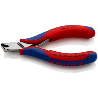 Produktbild von KNIPEX® - Elektronik-Vornschneider 64 32 120 spiegelpoliert Mehrkomp. 15° 120mm