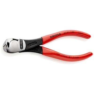 Produktbild von KNIPEX® - Kraft-Vornschneider 67 01 140 poliert kunststoffüberzogen 140mm