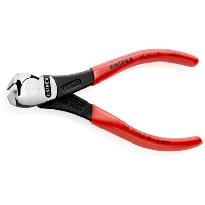 Produktbild von KNIPEX® - Kraft-Vornschneider 67 01 140 poliert kunststoffüberzogen 140mm