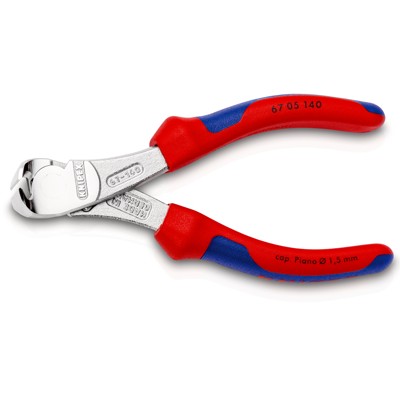 Produktbild von KNIPEX® - Kraft-Vornschneider 67 05 140 verchromt Mehrkomponenten 140mm