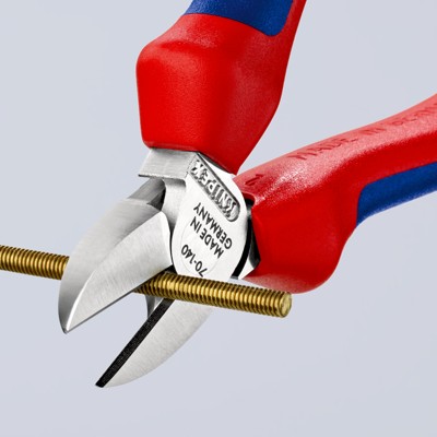 Produktbild von KNIPEX® - Seitenschneider 70 05 140 verchromt Mehrkomponenten 140mm