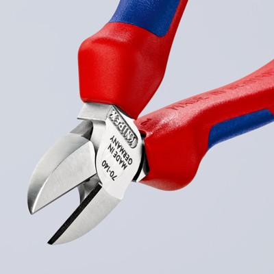 Produktbild von KNIPEX® - Seitenschneider 70 05 140 verchromt Mehrkomponenten 140mm