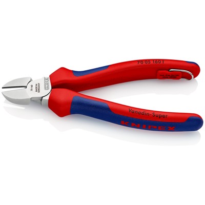 Produktbild von KNIPEX® - Seitenschneider 70 05 160 T verchromt Mehrkomponenten mit Öse 160mm