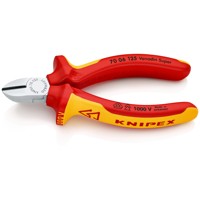 Produktbild von KNIPEX® - Seitenschneider 70 06 125 verchromt Mehrkomponenten VDE isoliert 125m