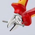 Produktbild von KNIPEX® - Seitenschneider 70 06 140 verchromt Mehrkomponenten VDE isoliert 140m