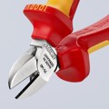 Produktbild von KNIPEX® - Seitenschneider 70 06 140 verchromt Mehrkomponenten VDE isoliert 140m