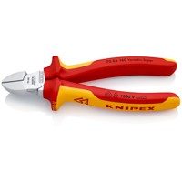 Produktbild von KNIPEX® - Seitenschneider 70 06 160 verchromt Mehrkomponenten VDE isoliert 160m