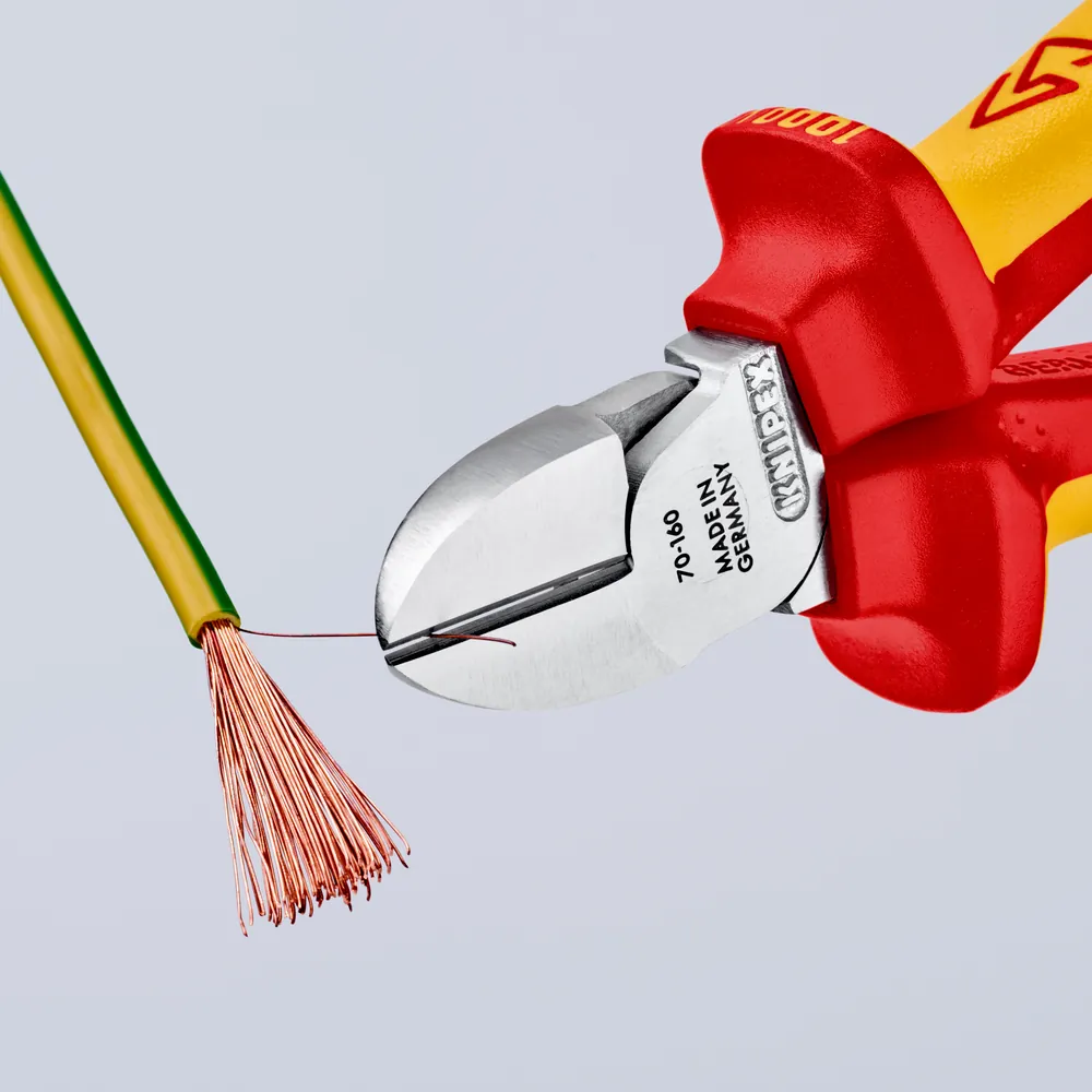 KNIPEX Seitenschneider 70 06 160 verchromt Mehrkomponenten VDE isoliert 160mm Produktbild img5 L